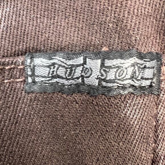 Hudson Krista Super Skinny Low Rise Chocolate Brown Coated Jeans Size 25 - Picture 11 of 12